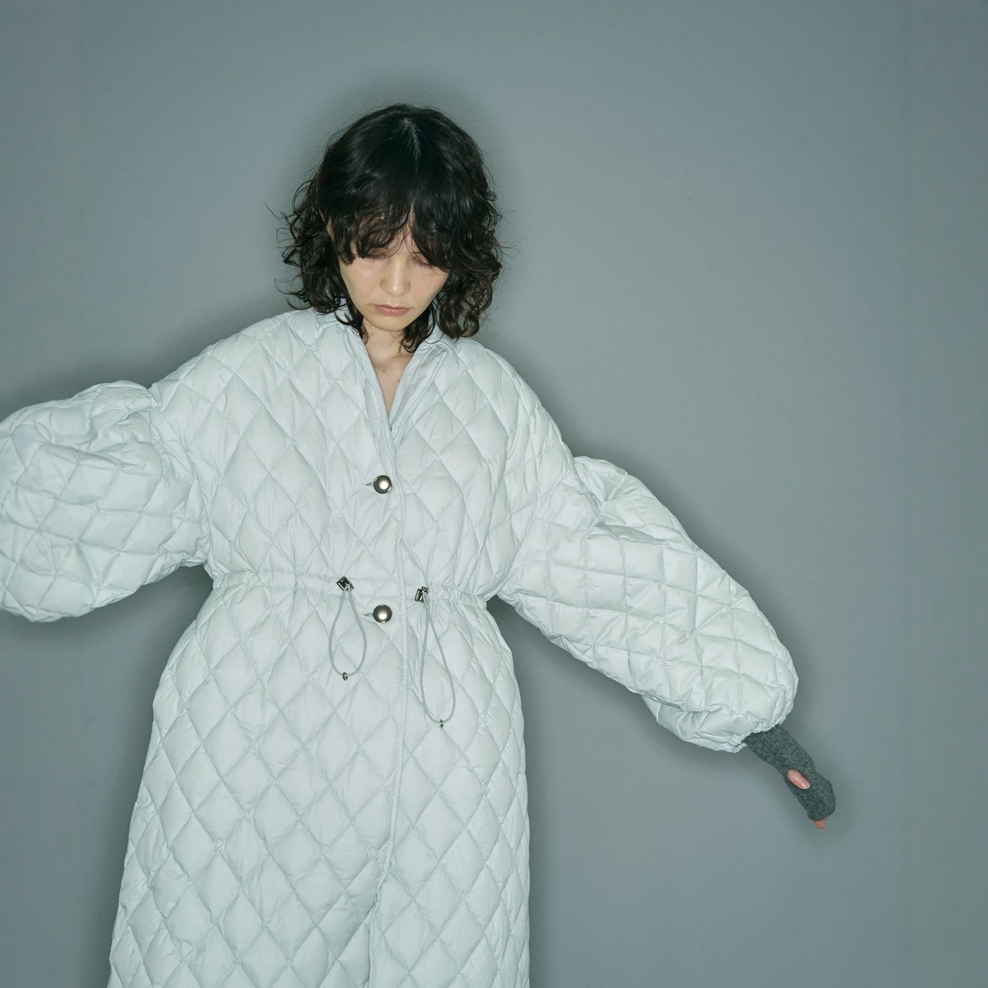 【VIP限时7折】东京胖黄瓜 KWD 翻领菱格长款羽绒服 MT37-27C030