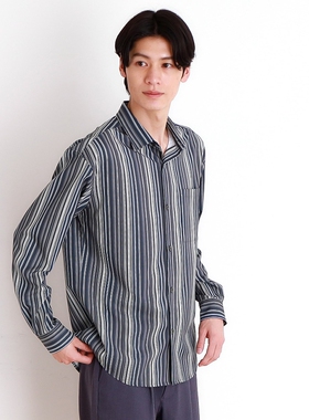 【7折】日本代购 THE SHOP TK 条纹长袖衬衫 616-82007