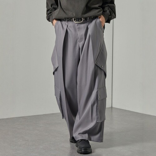 日本代购 Alfred Alex 多口袋宽松直筒休闲裤 AApt1663