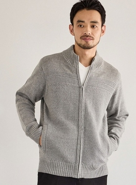 日本代购 JUN STANDARD PICKS 半高领拉链针织衫 AXK15000