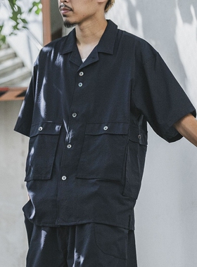 日本代购 URBS / TENBOX 透气短袖口袋衬衫 BSMA5-TBLC001