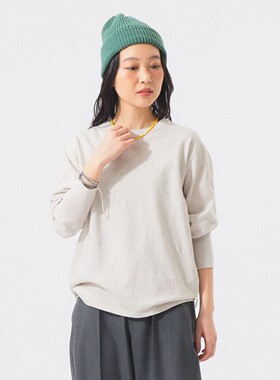 东京胖黄瓜日本代购 BEAMS BOY×Healthknit 圆领长袖T恤 0570