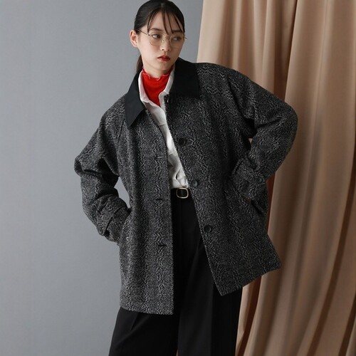 日本代购 RAGEBLUE 女款 毛呢长款夹克 600993