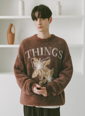 日本代购 RAGEBLUE 花卉提花套头针织衫 601692