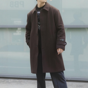 【74折】ITEMS URBANRESEARCH 尾州羊毛混纺大衣 ITA7-17C012