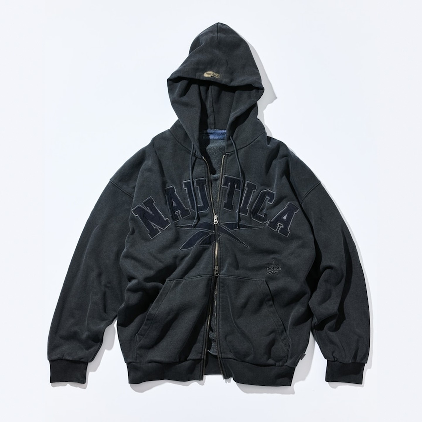 【限时8折】Reebok x NAUTICA 水洗做旧重磅拉链帽衫 男款 0017