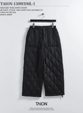 东京胖黄瓜日本代购 TAION 男女款 军事羽绒裤 139WDML-1