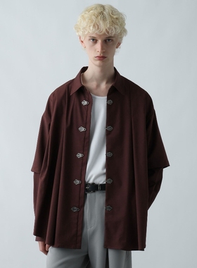 东京胖黄瓜日本代购 HARE 层次袖金属扣衬衫 600420