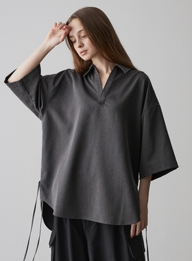 东京胖黄瓜日本代购 CLEL 男女款 半开领短袖衬衫 CLEsh1267
