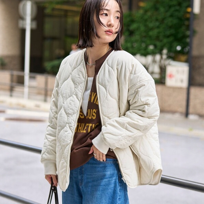 日本代购 coen 女款 绗缝中棉夹克 0005