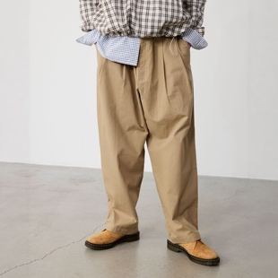 男款 BEAMS 1150 春夏双褶轻盈休闲裤 Trousers Dungaree