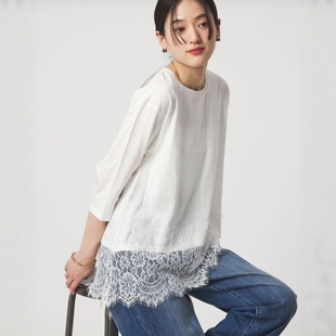 蕾丝套头剪裁衫 东京胖黄瓜 relaxing label 36121000044 green