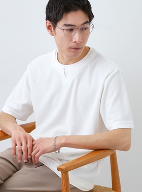 东京胖黄瓜日本代购 THE SHOP TK 钥匙领短袖T恤 616-35312