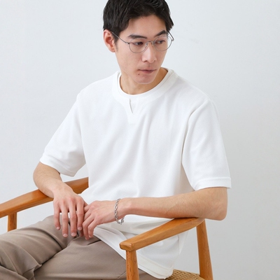 东京胖黄瓜日本代购 THE SHOP TK 钥匙领短袖T恤 616-35312
