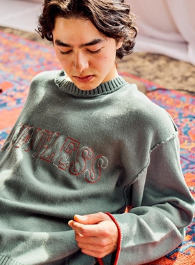 东京胖黄瓜日本代购 niko and... 刺绣针织套头衫 645759