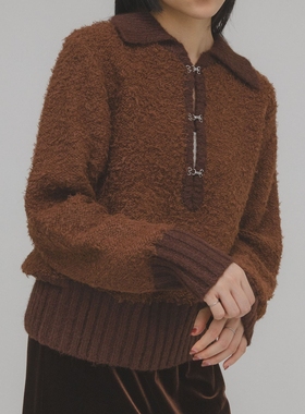 【7折】东京胖黄瓜 KBF 前钩翻领针织 KBA7-22R270