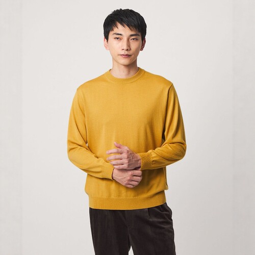 日本代购 green label relaxing 圆领套头长袖针织衫 0003