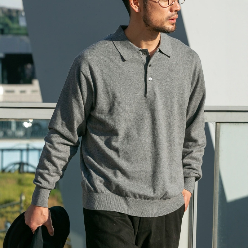 【VIP限时6折】ROSSO 绵羊绒针织POLO衫 RAA7-12M009