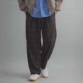 AA26130 日本代购 1041004 PLACE 格纹阔腿休闲裤 SENSE