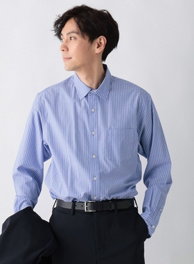 东京胖黄瓜日本代购 GLOBAL WORK 平纹长袖衬衫 601049