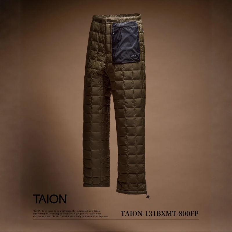 TAION 800FP 山光格纹羽绒裤 男女款 131BXMT-800