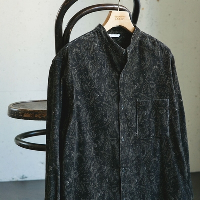 【7折】URBANRESEARCH DOORS 灯芯绒立领长袖衬衫 男款 13X703