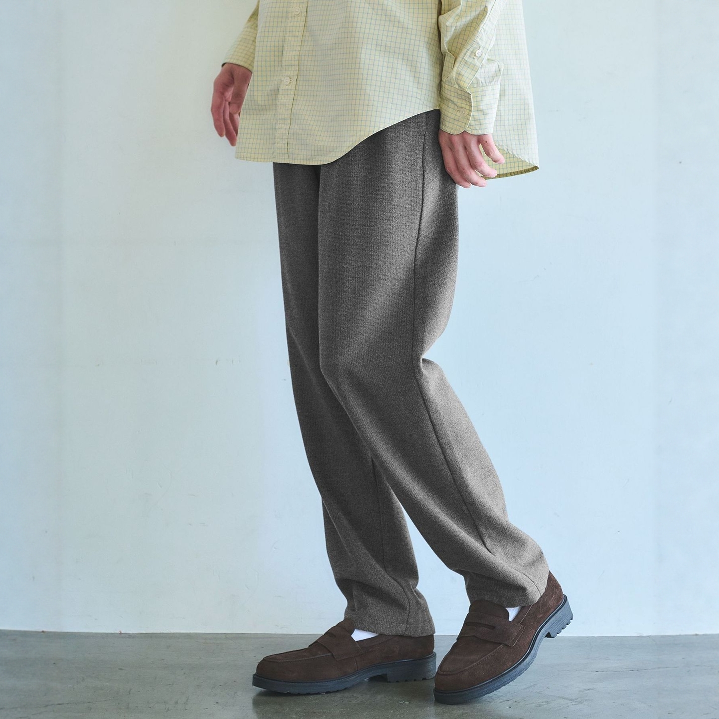 【VIP限时6折】Green label relaxing 秋冬弹力磨毛锥形裤 4266