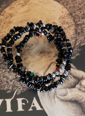 amp japan / Tumble Stone Long 不规则天然石项链 16AHK-455