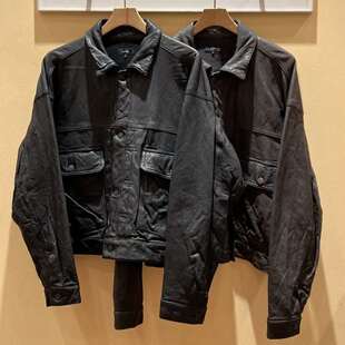 5折 男款 BEAMS 纯羊皮复古卡车司机夹克 3295 短款