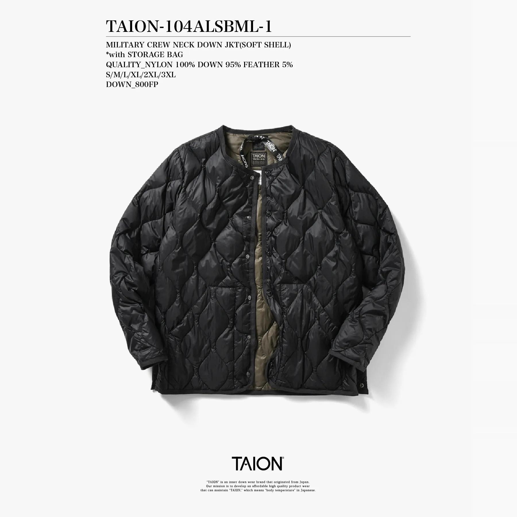 TAION军事尼龙绗缝羽绒服