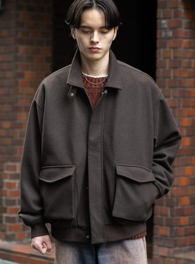 【7折】日本代购 SENSE OF PLACE 梅尔顿毛呢夹克 AAA7-17C116