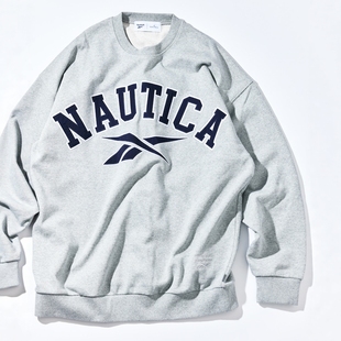 【65折】NANGA x Reebok 刺绣重磅宽松圆领卫衣 男款 0070