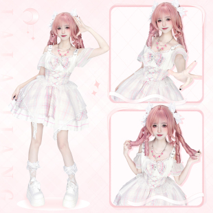 啦啦酱 原创设计打歌服Lolita可爱甜美小偶像蕾丝连衣裙 星耀歌姬