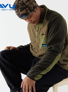 kavu 户外摇粒绒保暖长袖抓绒男女立领跑步外套马拉松保暖抓绒衣