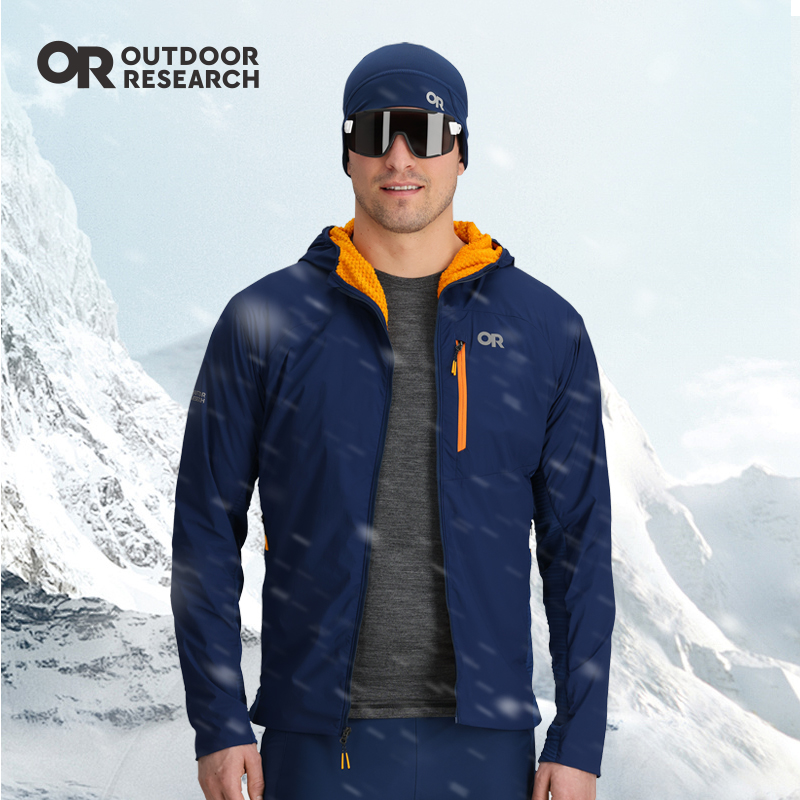 OR 男款帝威连帽保暖服户外登山徒步轻量透气防风保暖外套300465