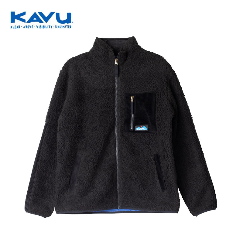 KAVU户外休闲抓绒夹克时尚拼接