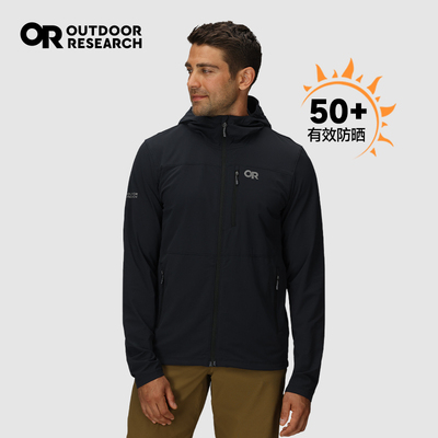 OR户外透气软壳连帽夹克外套