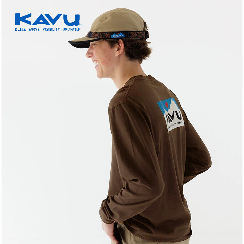 kavu 户外休闲长袖圆领T恤男生2025新款宽松运动情侣装长袖,户外/登山/野营/旅行用品,户外休闲衣,淘宝优惠券,粉丝福利购,淘宝优惠卷