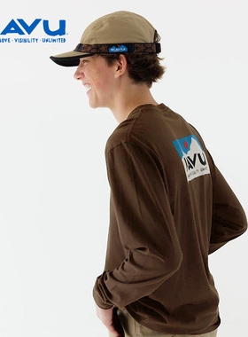 kavu 户外休闲长袖圆领T恤男生2025新款宽松运动情侣装长袖