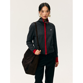 HeyDress超细美丽诺羊毛针织开衫 女秋冬法式 高级气质毛衣灰色上衣