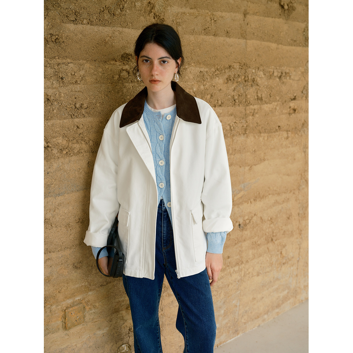 HeyDress复古撞色翻领外套女秋季宽松巴恩风休闲气质百搭风衣上衣,女装/女士精品,短外套,淘宝优惠券,粉丝福利购,淘宝优惠卷