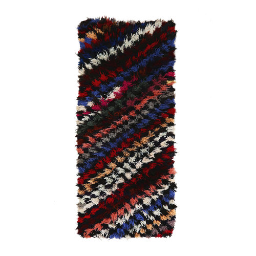 现货Azilal摩洛哥手工编织纯棉地毯客厅床边毯彩色地毯卧室地毯