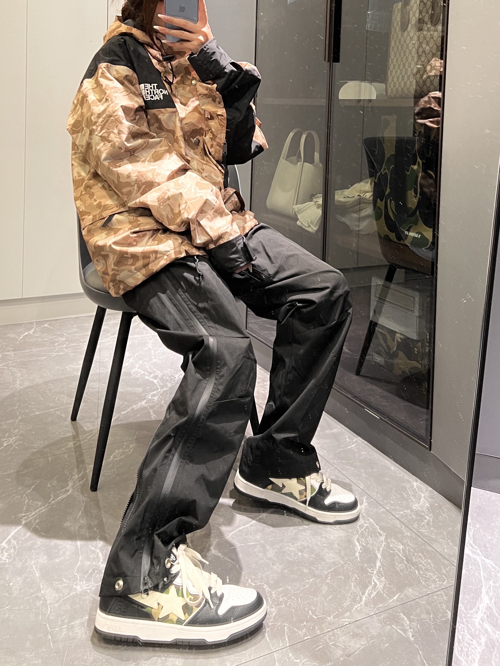 长裤宽松潮流拉链设计男装