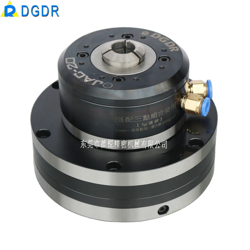 德锐精密气动旋转夹头jac-20/15车床自动化激光切割焊接气压卡盘