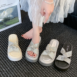 包头半拖鞋女2025新款夏季外穿厚底凉拖一脚蹬透气凉鞋GL8958P65，男鞋运动鞋，四季服饰