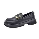 单鞋女2025夏季新款黑色透气小皮鞋厚底乐福凉鞋LF21P55，男鞋运动鞋，四季服饰