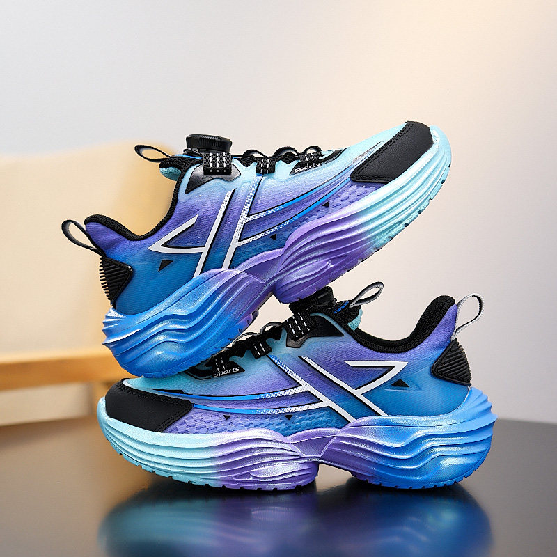 童鞋儿童运动鞋男童秋季网面透气旋转纽扣鞋中大童女跑9780P80，童鞋运动鞋，四季服饰