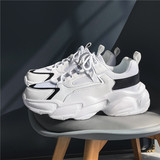 男2025夏季百搭时尚潮流厚底老爹鞋网面鞋增高男女同款潮鞋859P55，男鞋运动鞋，四季服饰