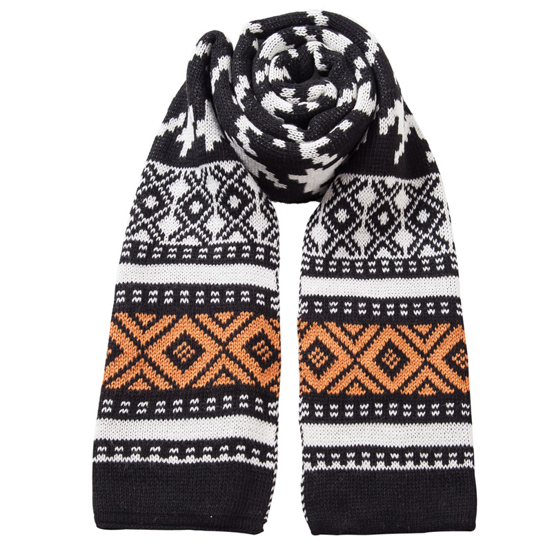 双面用男女通用小众千鸟格针织围脖双面戴百搭防寒围巾W1516P10，围巾，四季服饰
