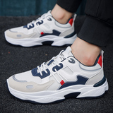 面透气运动鞋男韩版低帮款休闲鞋减震大码厚底跑鞋AD027P55，男鞋运动鞋，四季服饰